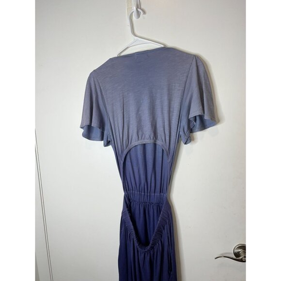 ANTHROPOLOGIE T.La Purple Ombre Short Sleeve Maxi Dress Medium WOmens - Picture 6 of 10